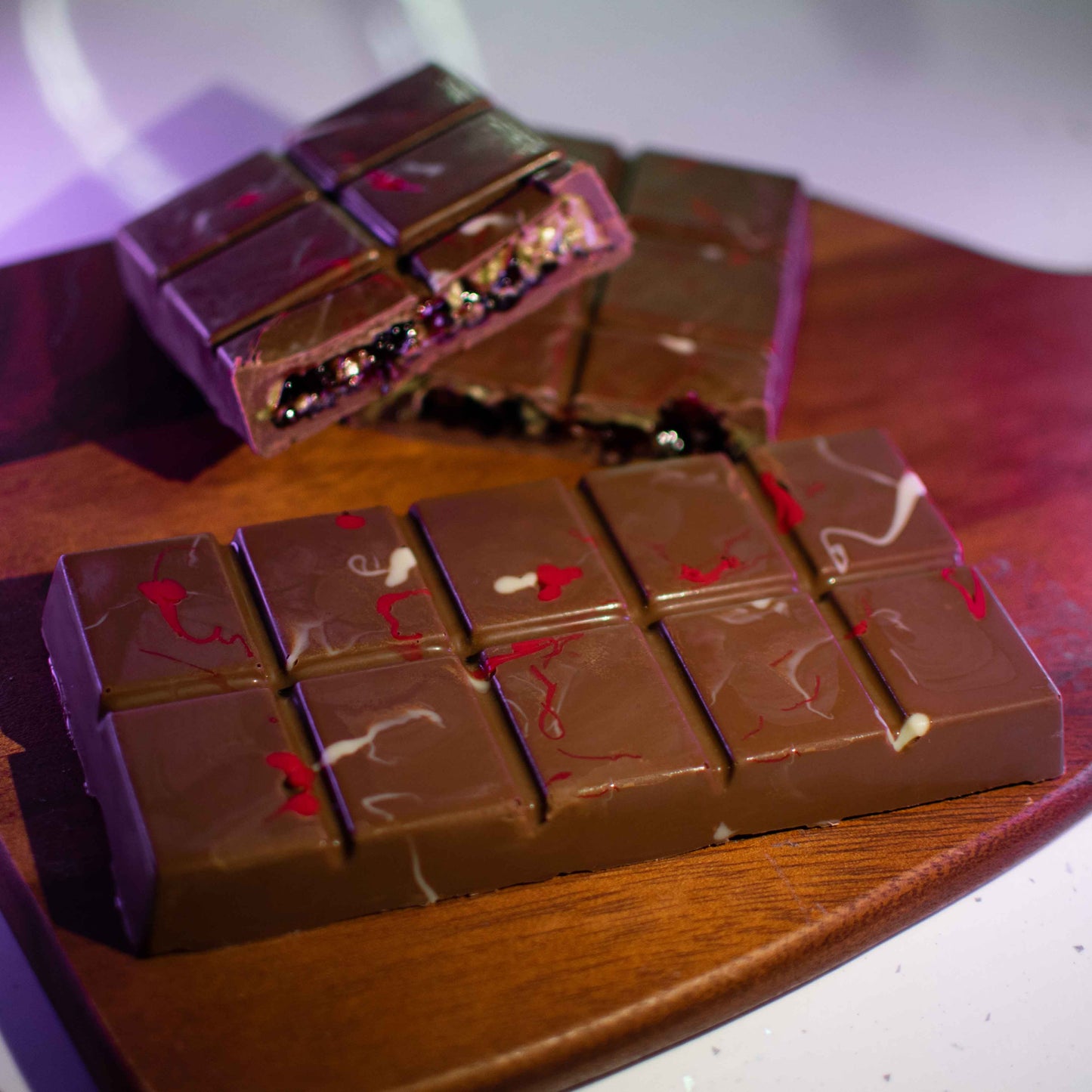 Rossetta: Roses and Pistachio Filled Chocolate Bar