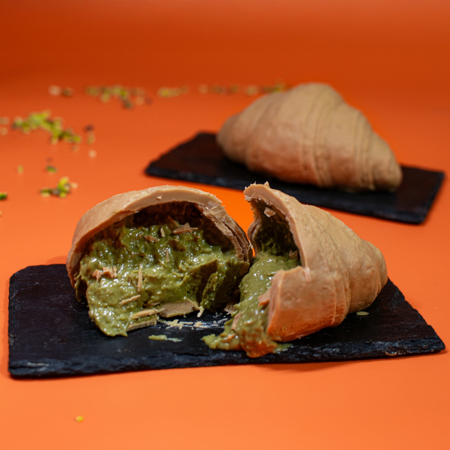 Pistachio Filled Chocolate Croissant