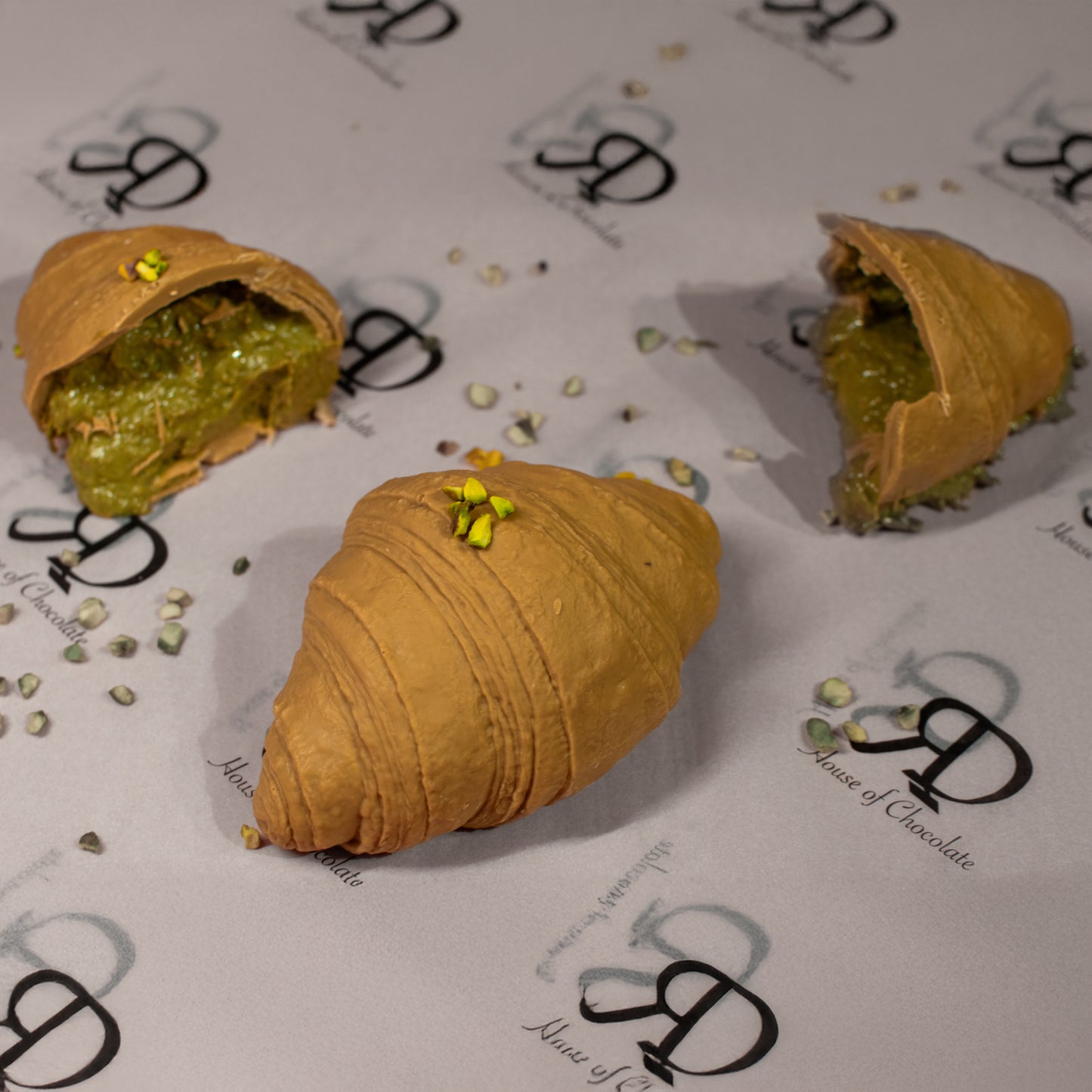Pistachio Filled Chocolate Croissant