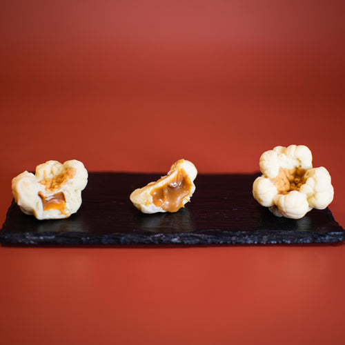 Belgian White Chocolate Popcorn with Salted Caramel, Box of 12