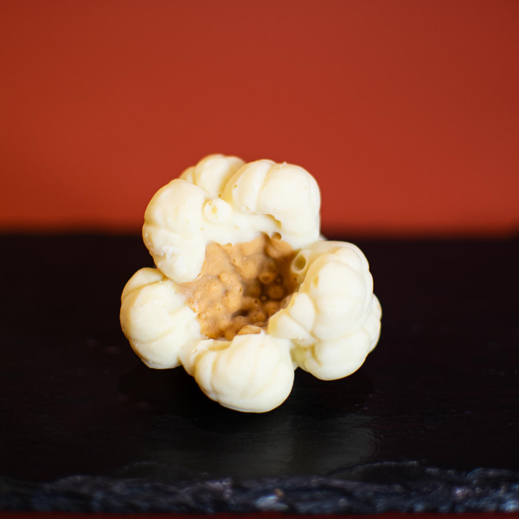 Belgian White Chocolate Popcorn with Salted Caramel, Box of 12
