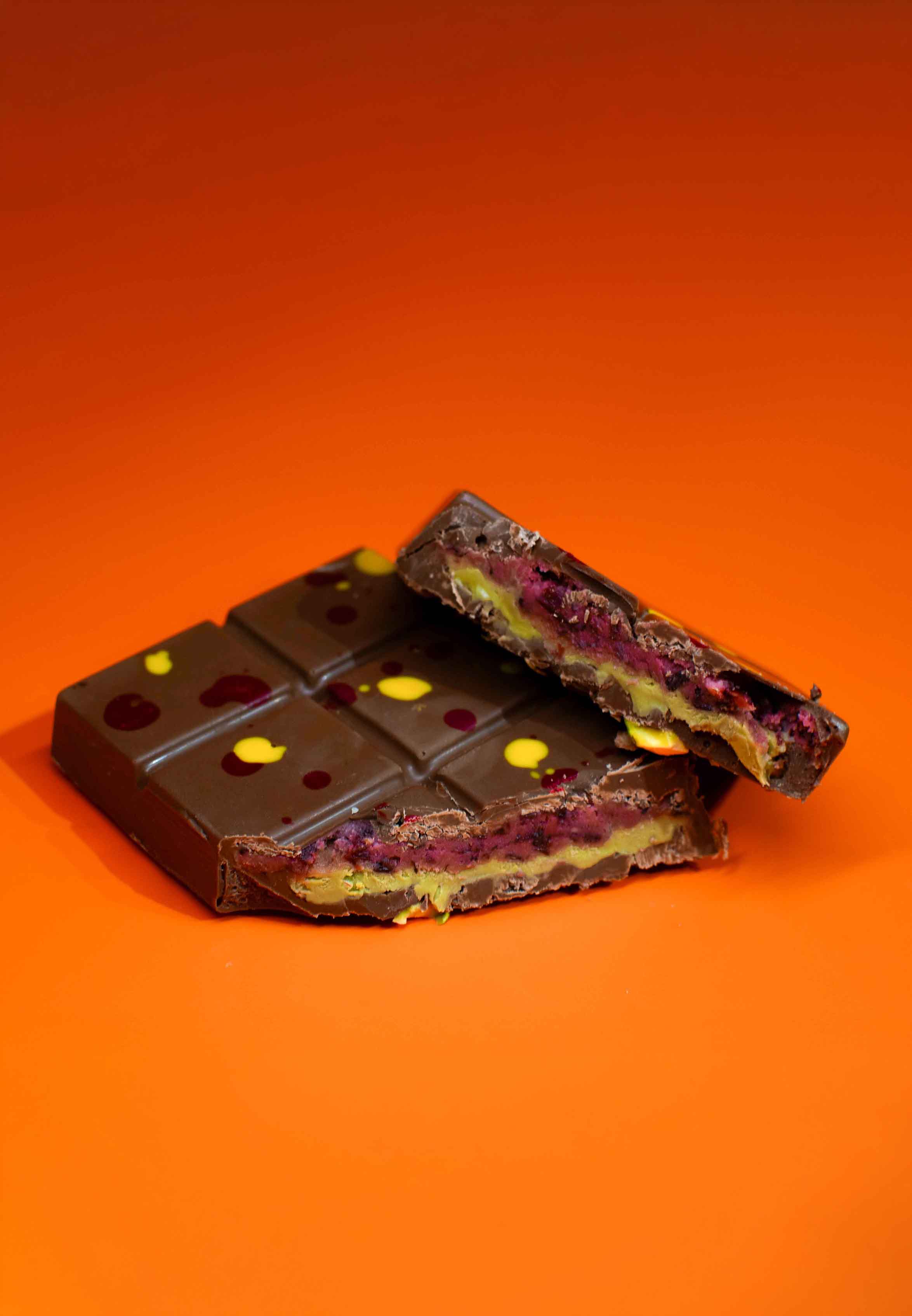 Rossetta: Roses and Pistachio Filled Chocolate Bar