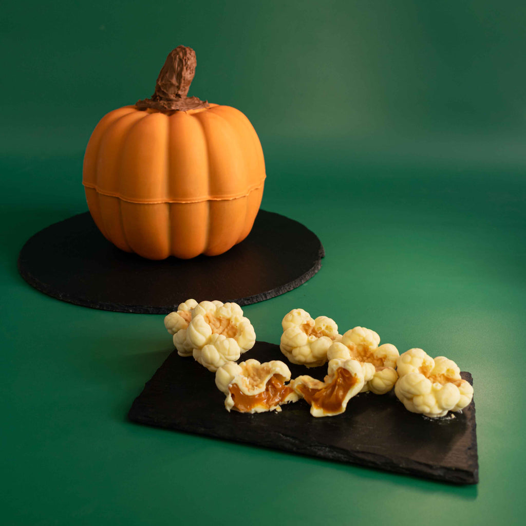 The Pumpkin Smash- Milk & White Chocolate, Salted Caramel Popcorn