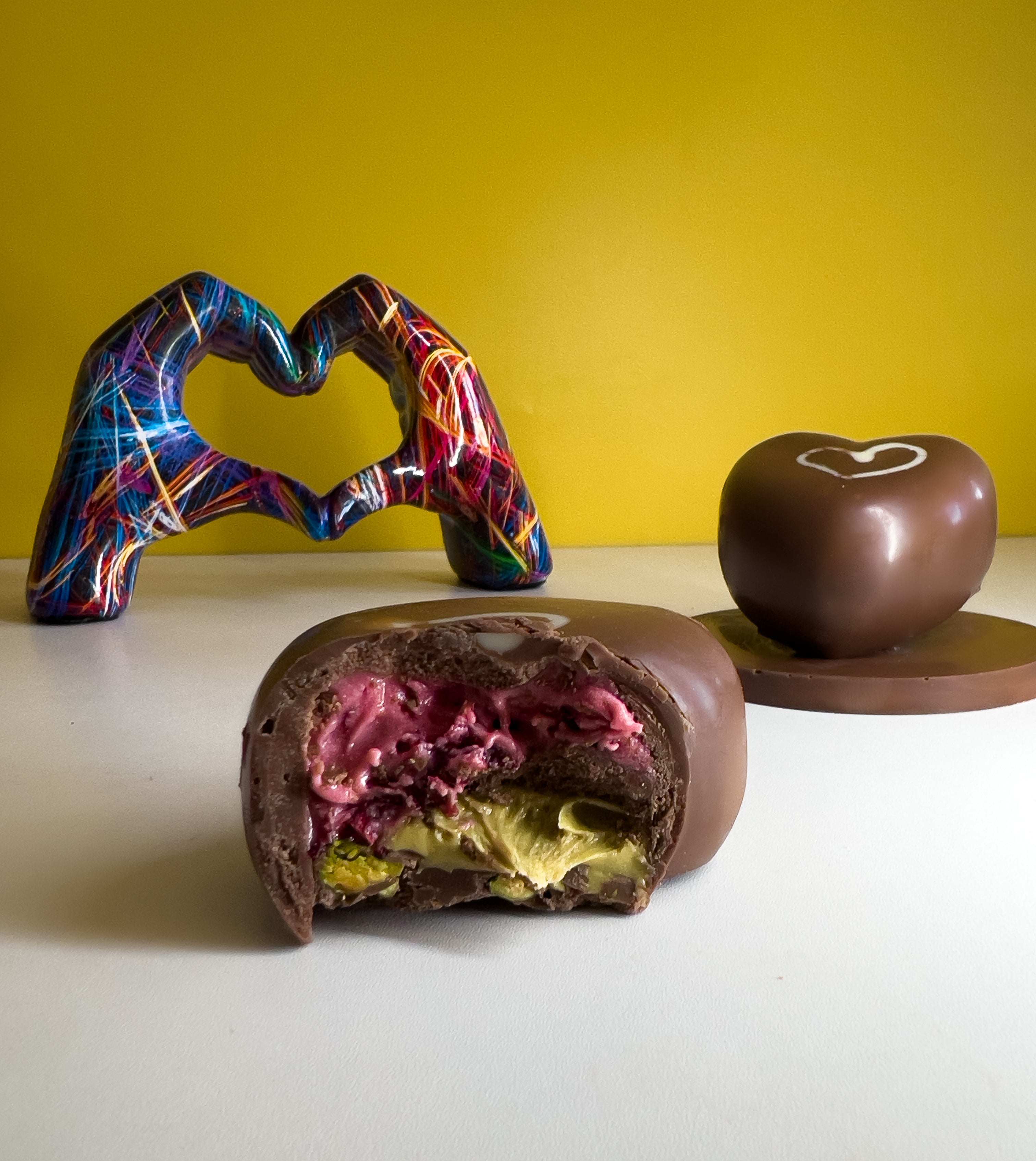 Roses & Pistachio Chocolate Heart