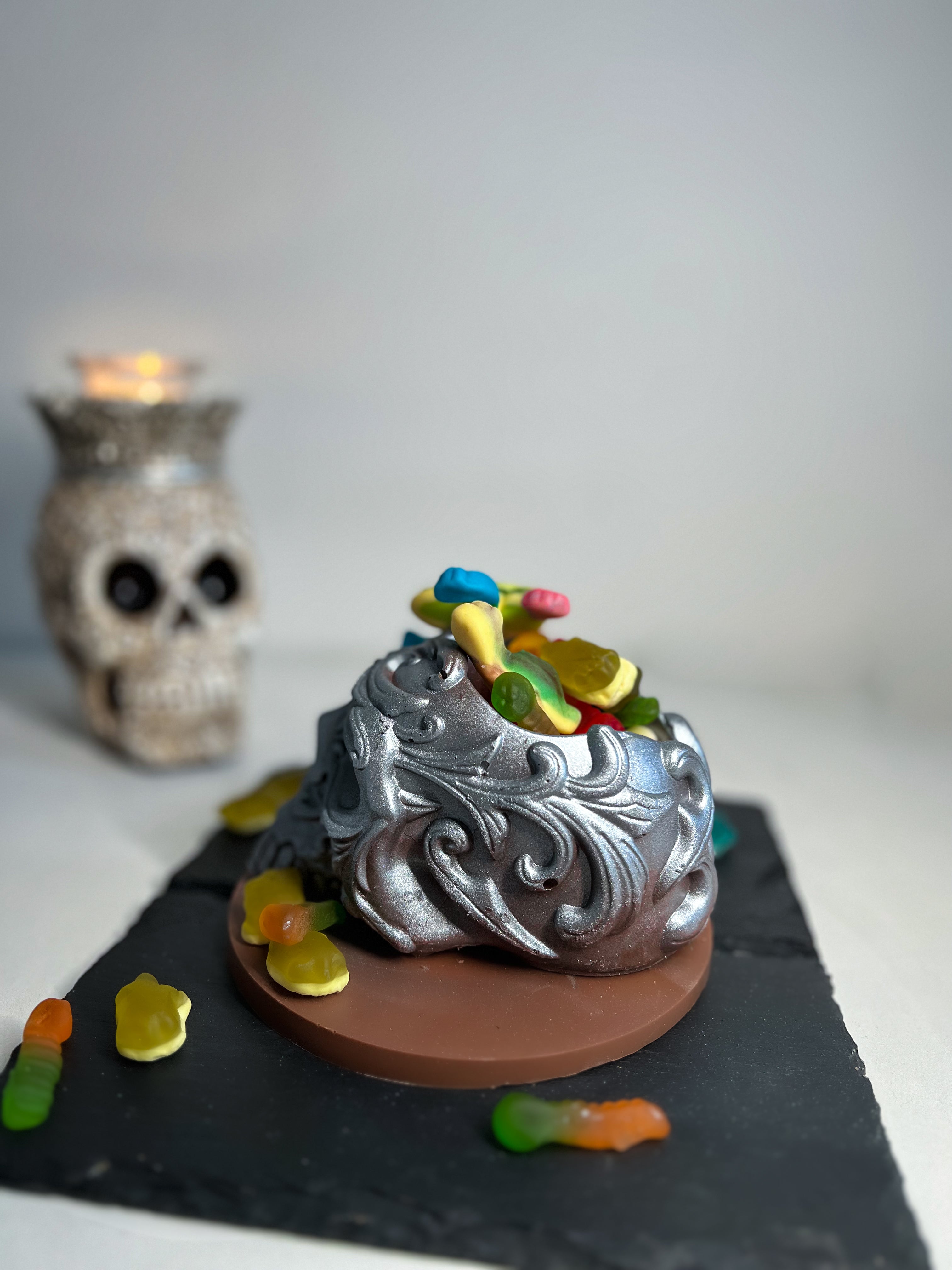 Silver Enigma: Halloween Skull