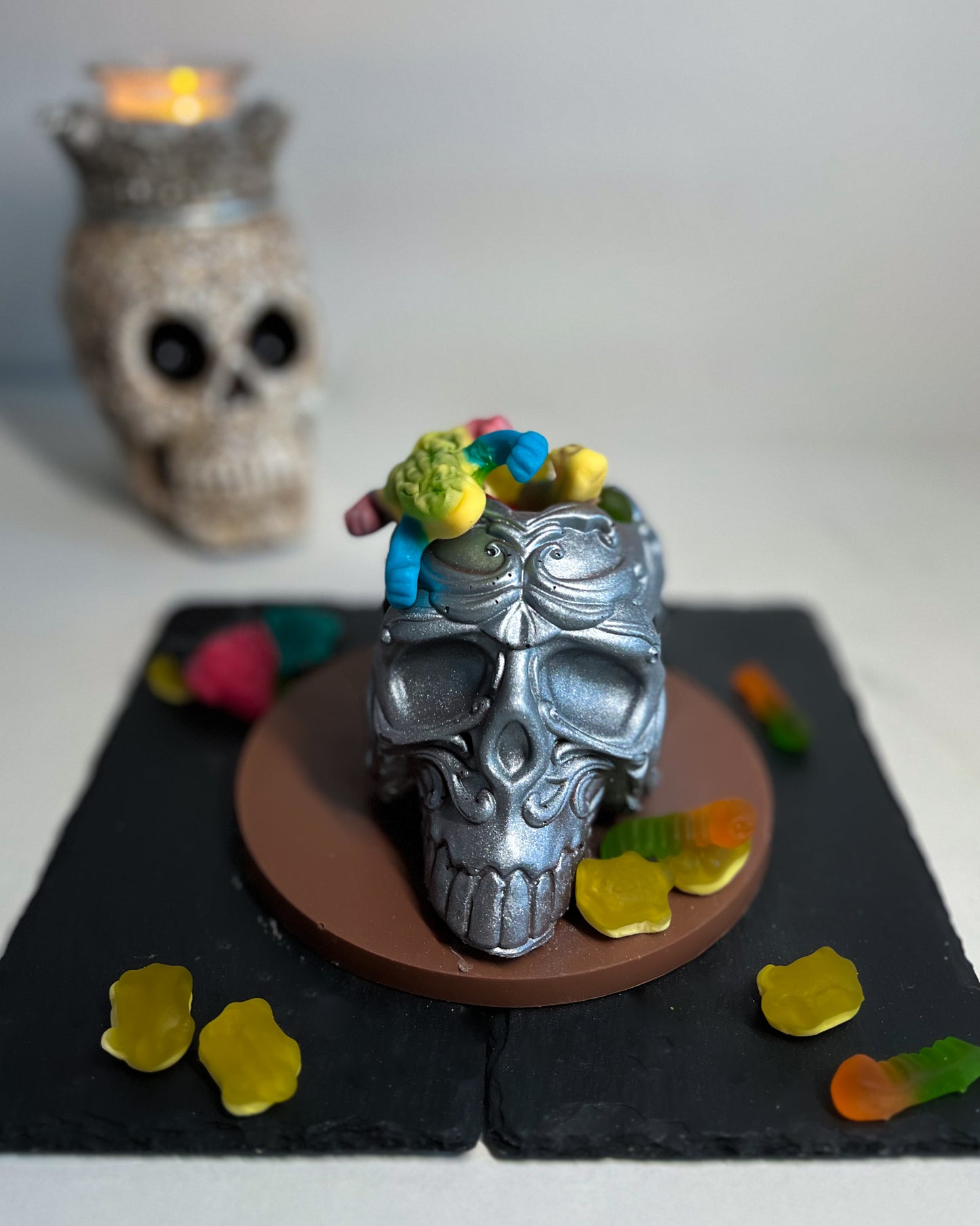 Silver Enigma: Halloween Skull