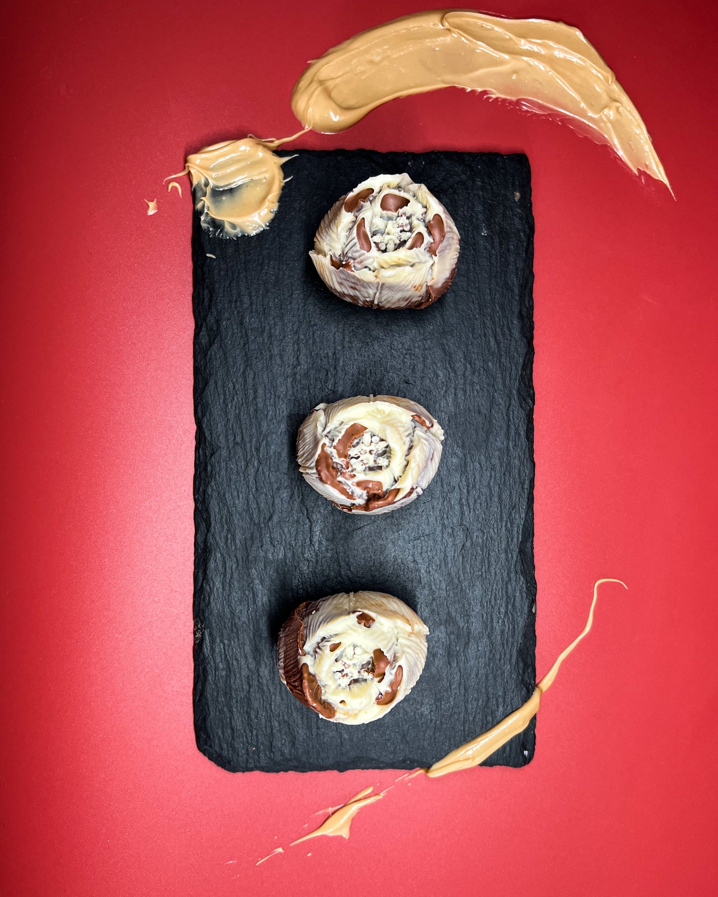 Trio of Tulip Caramel Chocolate