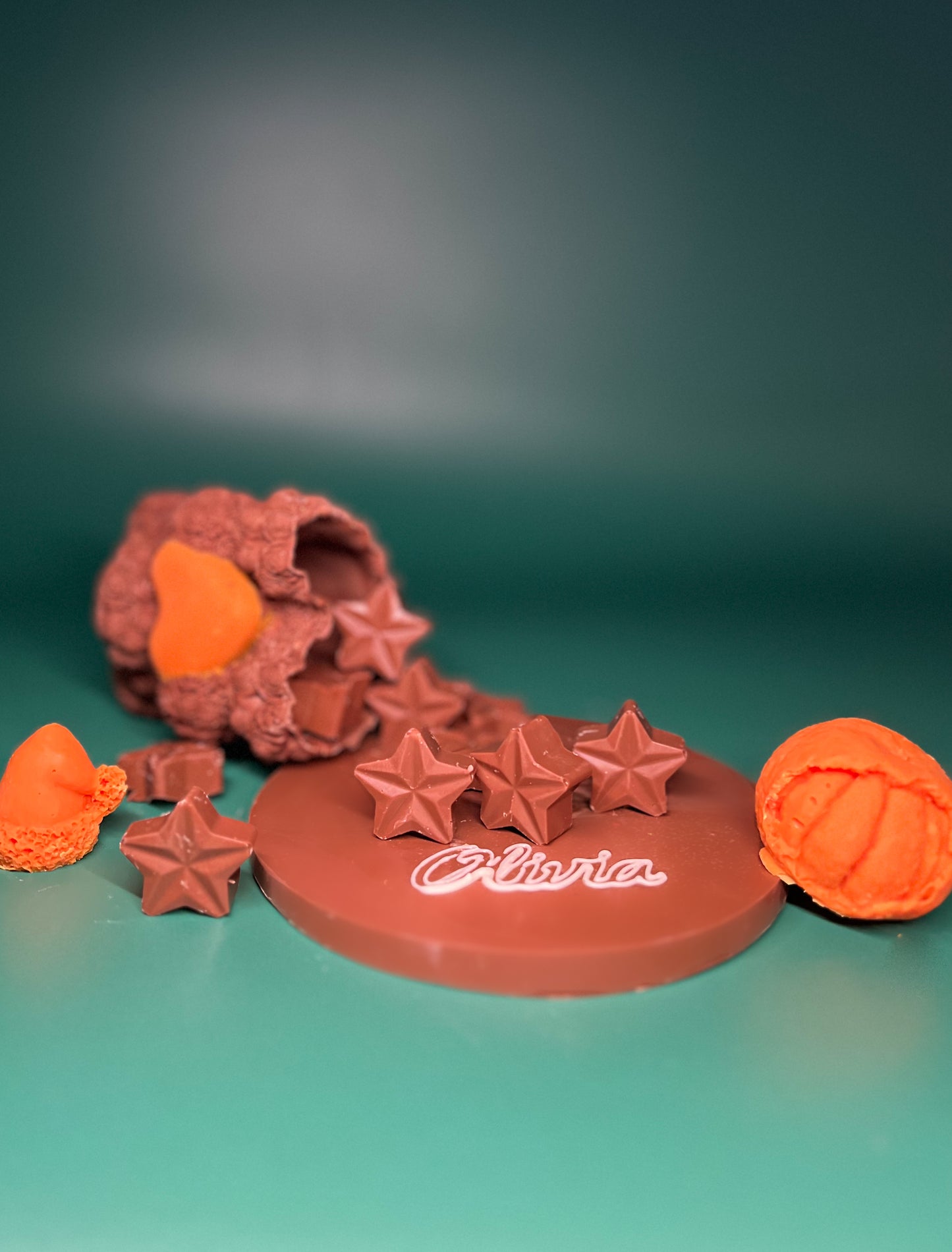 Teddy Orange: Belgian Milk Chocolate Bear