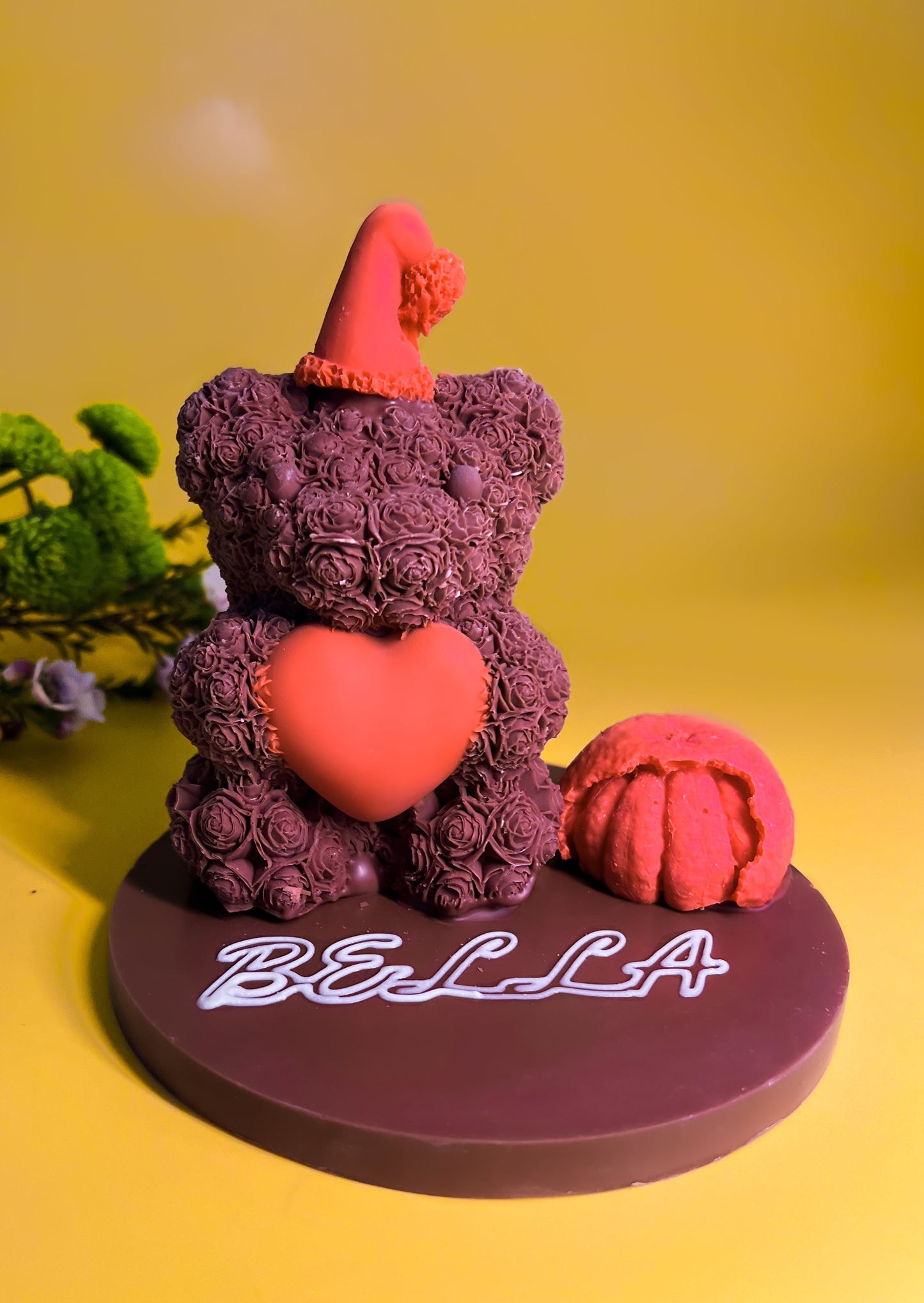 Teddy Orange: Belgian Milk Chocolate Bear