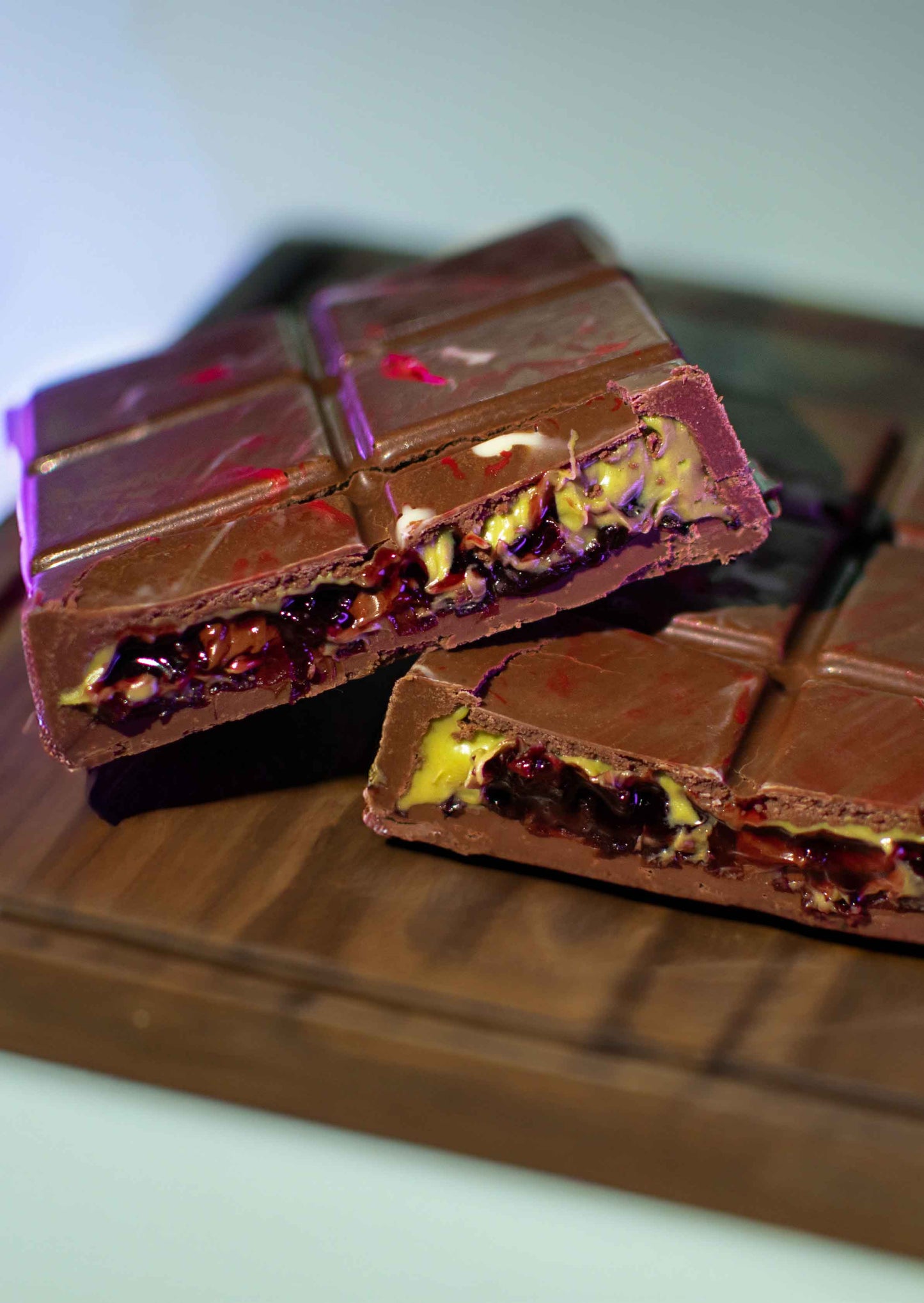 Rossetta: Roses and Pistachio Filled Chocolate Bar