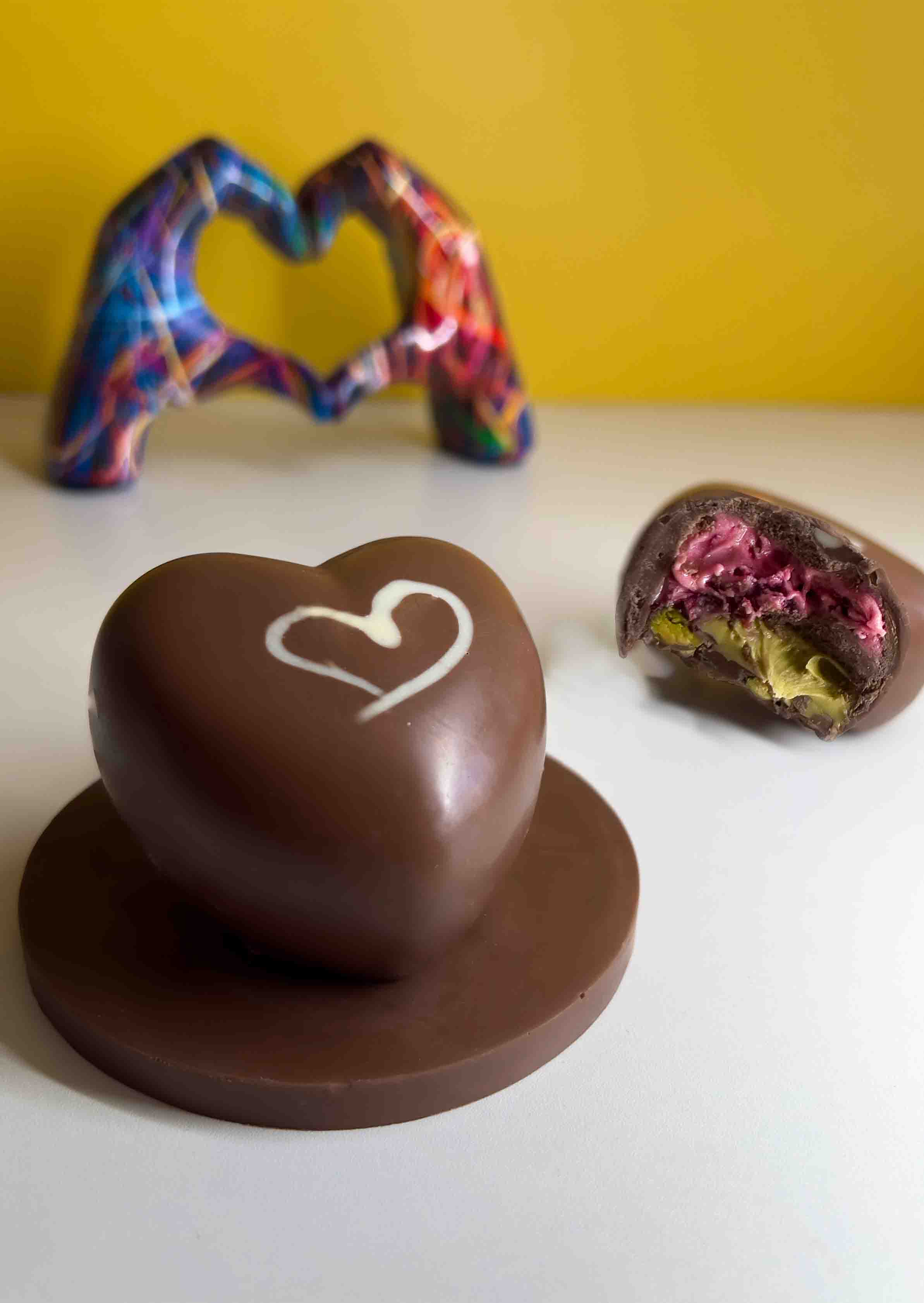 Roses & Pistachio Chocolate Heart